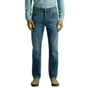 Levi's Made & Crafted Men's Size 31x34 Blue Denim Ruler Straight Jeans